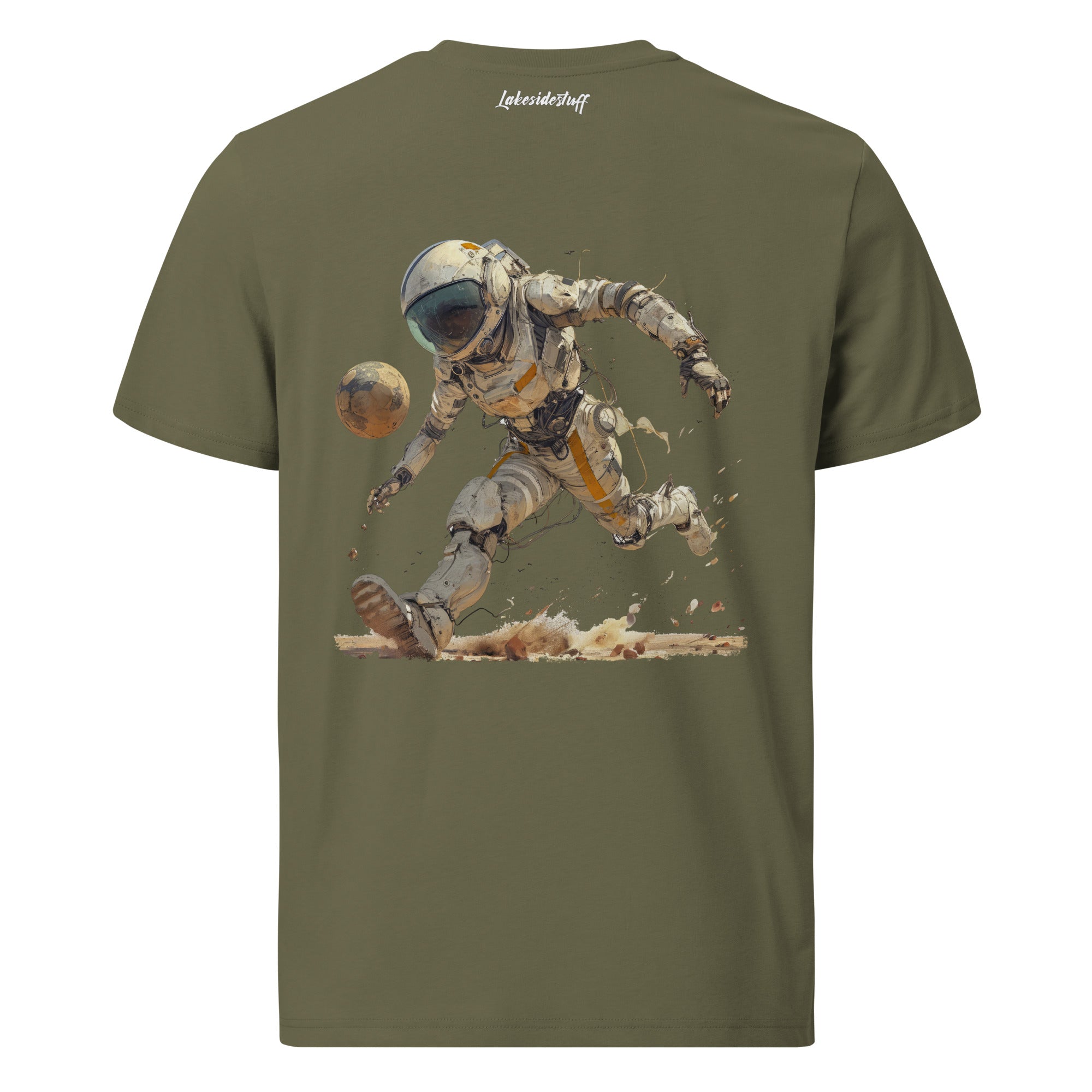 T-Shirt - Backprint - Football on the moon