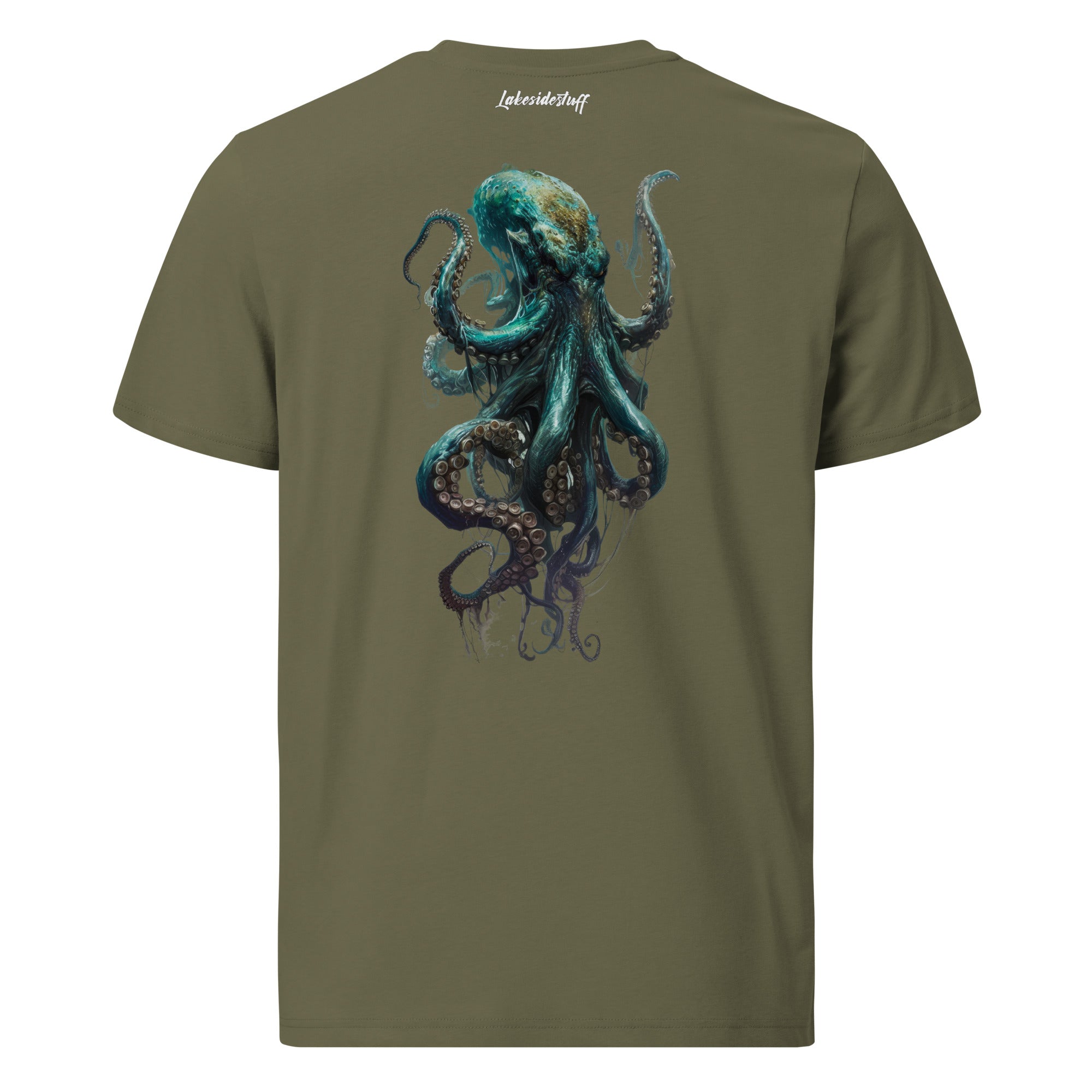 T-Shirt - Backprint - Blue Kraken