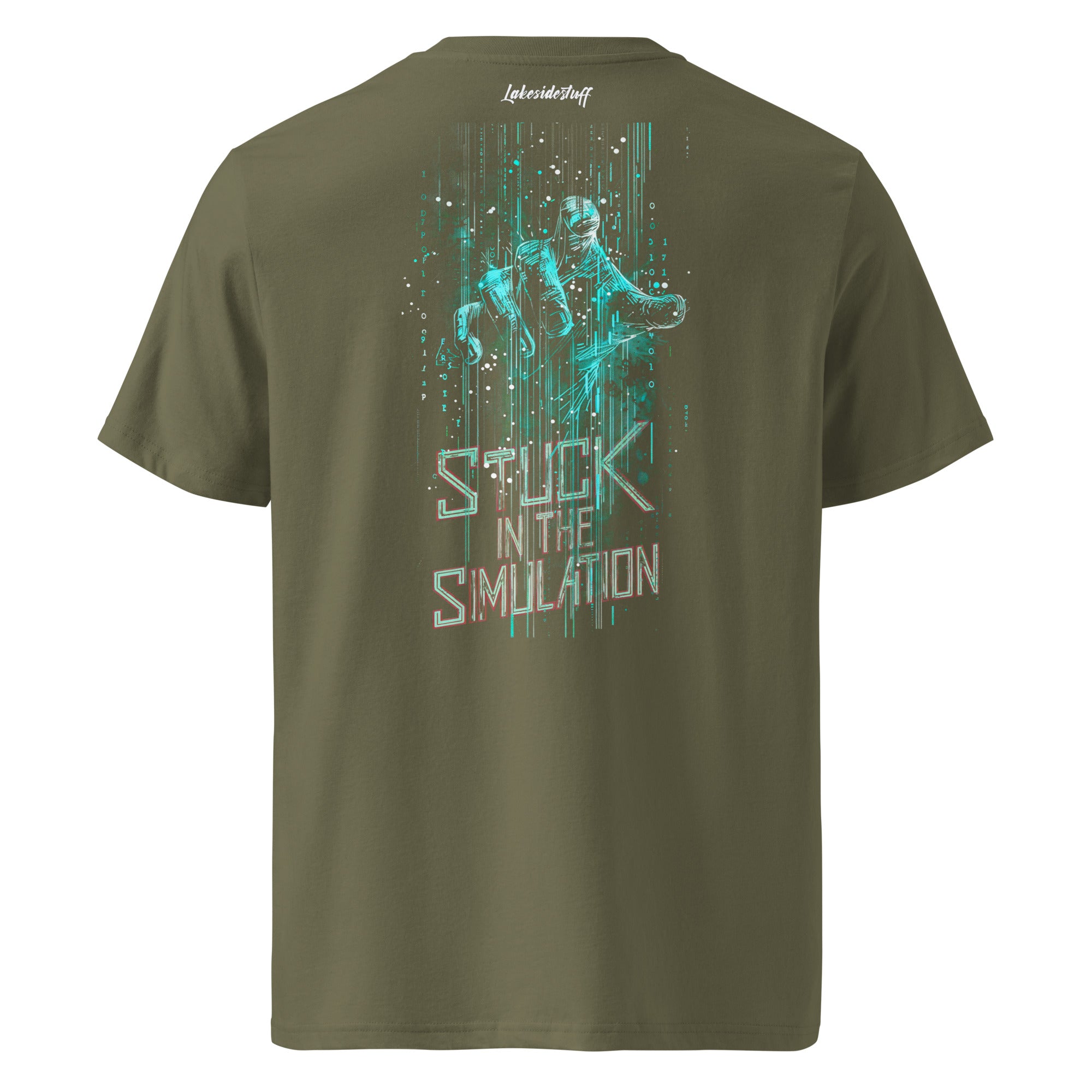 T-Shirt - Backprint - Stuck in the simulation