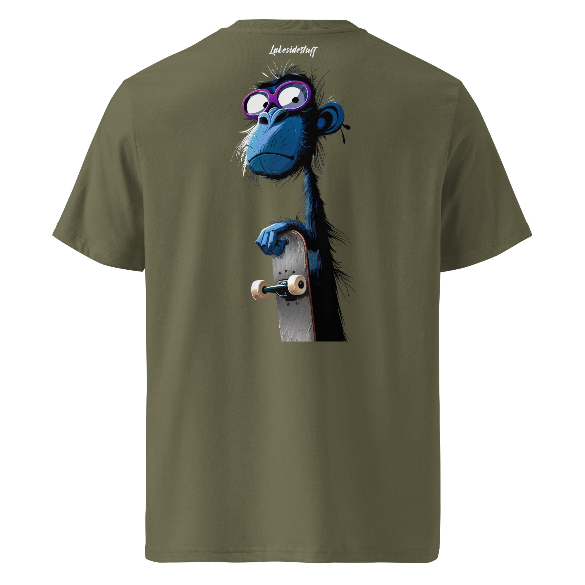 T-shirt - Backprint - Blue Monkey