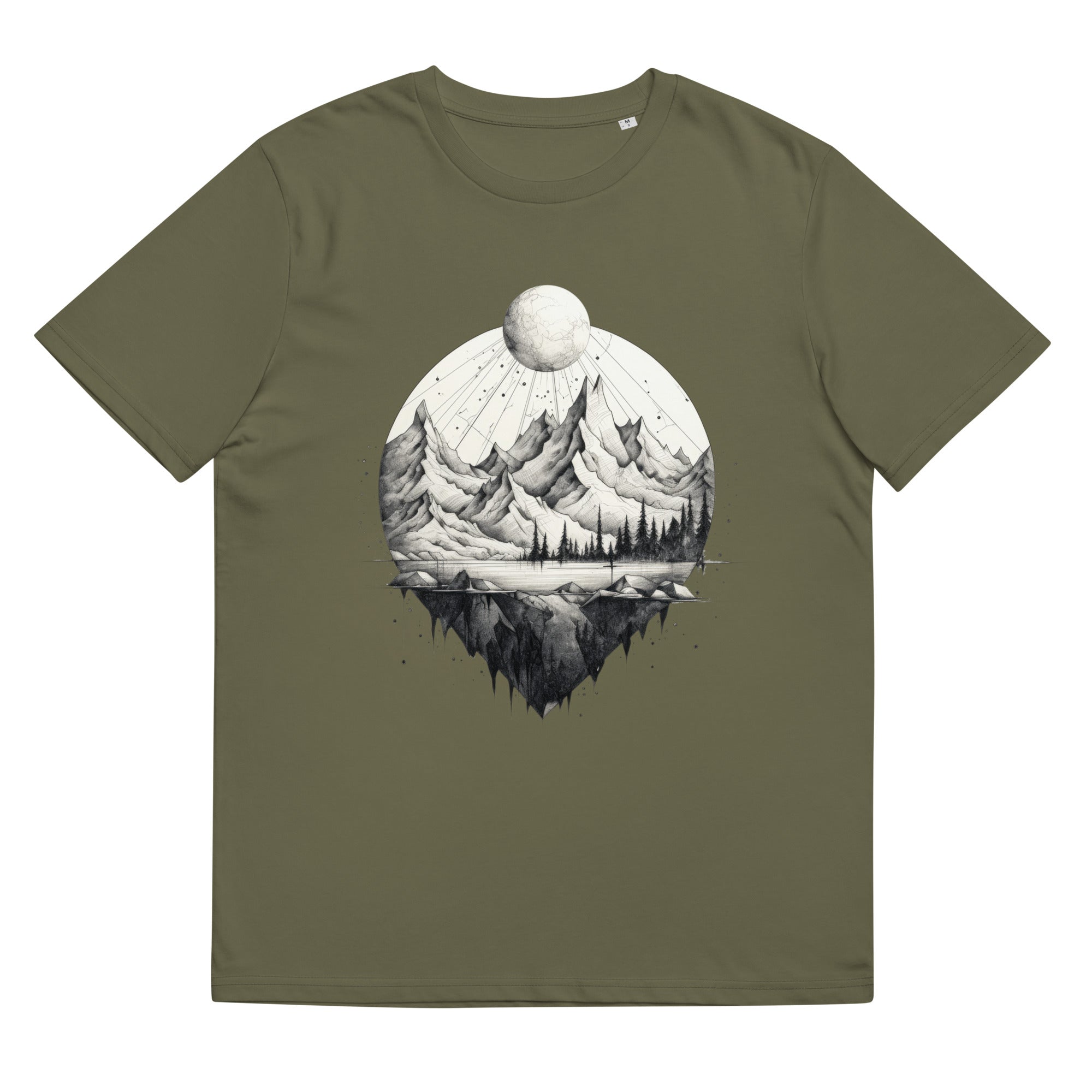 T-Shirt - Frontprint - Line Art Landschaft