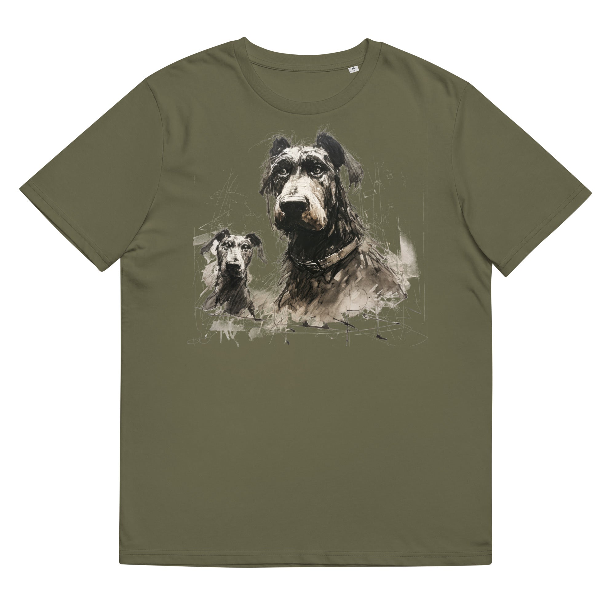 T-Shirt - Frontprint - Zwei Hunde - Scribble