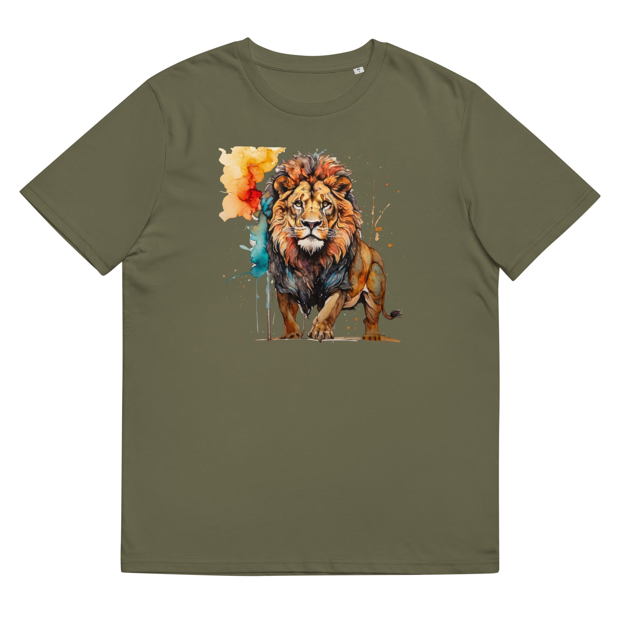 T-Shirt - Frontprint - Lion watercolor