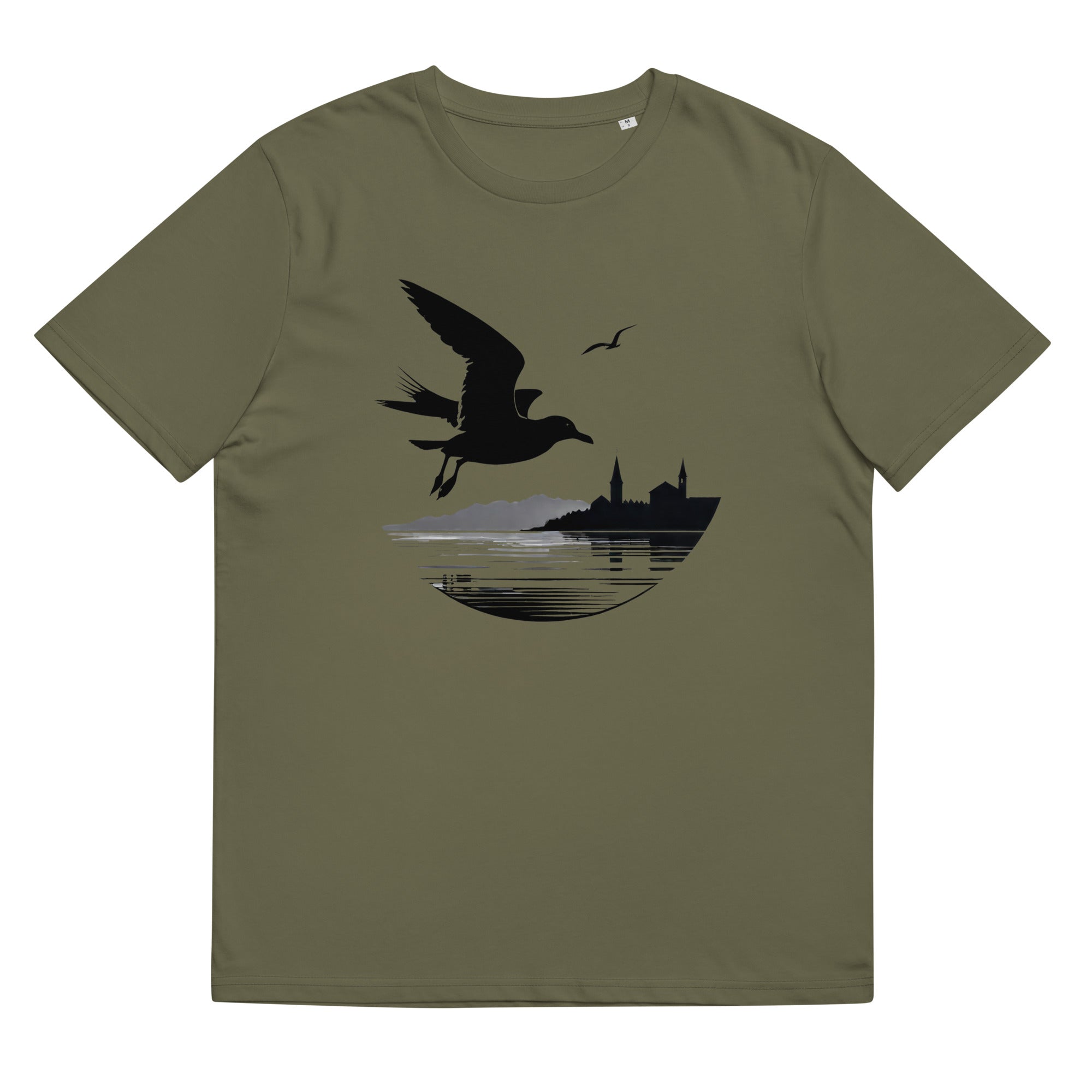 T-Shirt - Frontprint - Seagull and Harbour