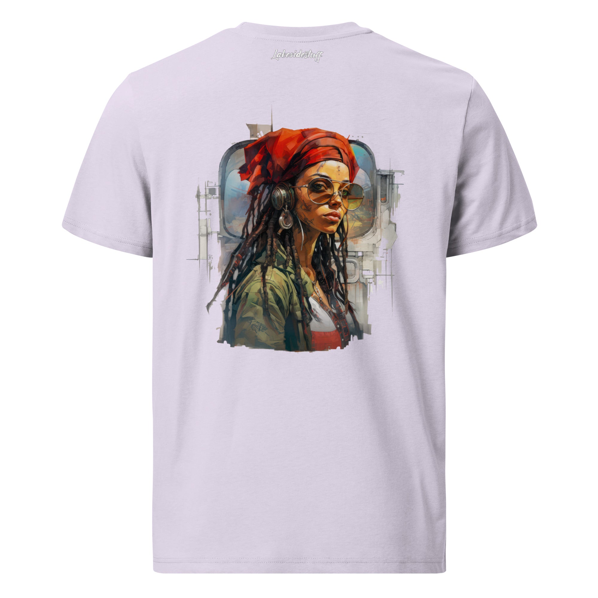 T-Shirt - Backprint - Lady with sunglasses