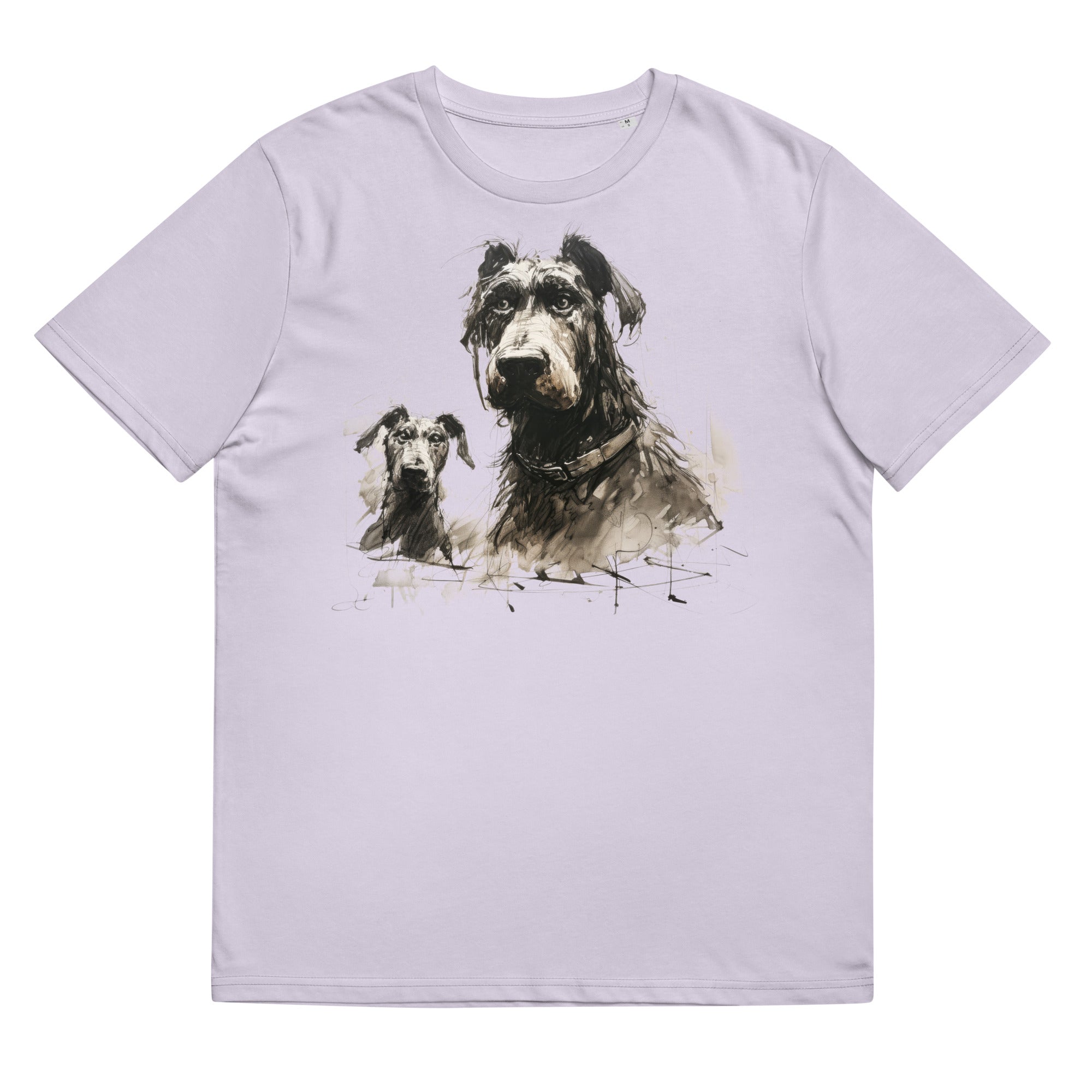 T-Shirt - Frontprint - Zwei Hunde - Scribble