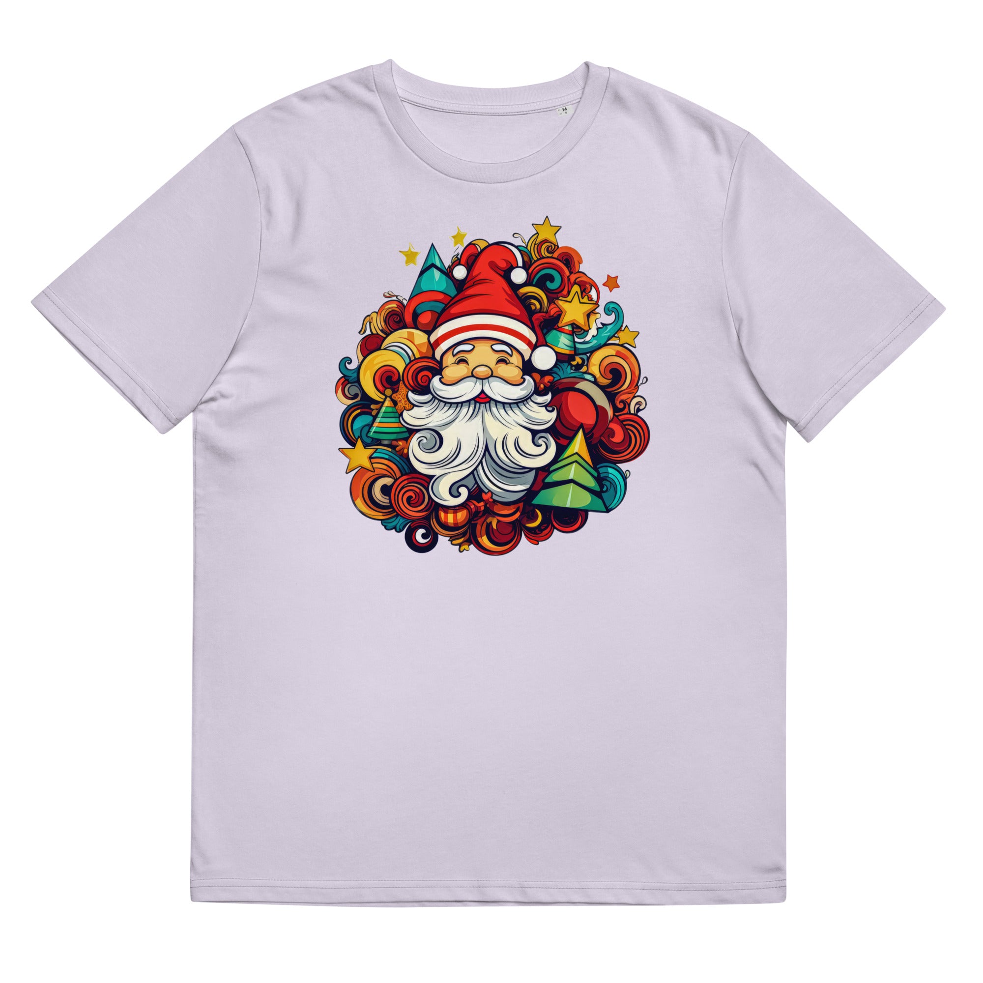 T-Shirt - Frontprint - Weihnachtsmann Ornamente