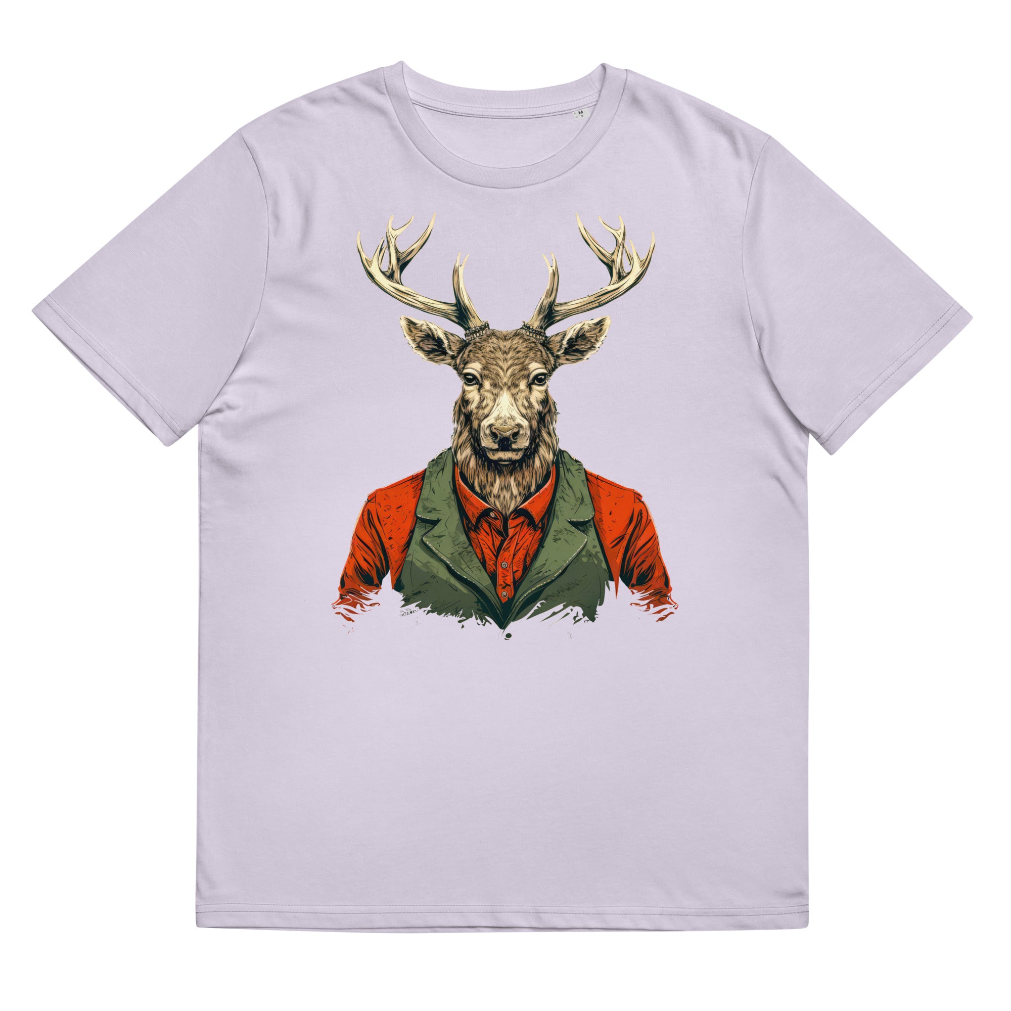 T-Shirt - Frontprint - Hirsch mit Weste