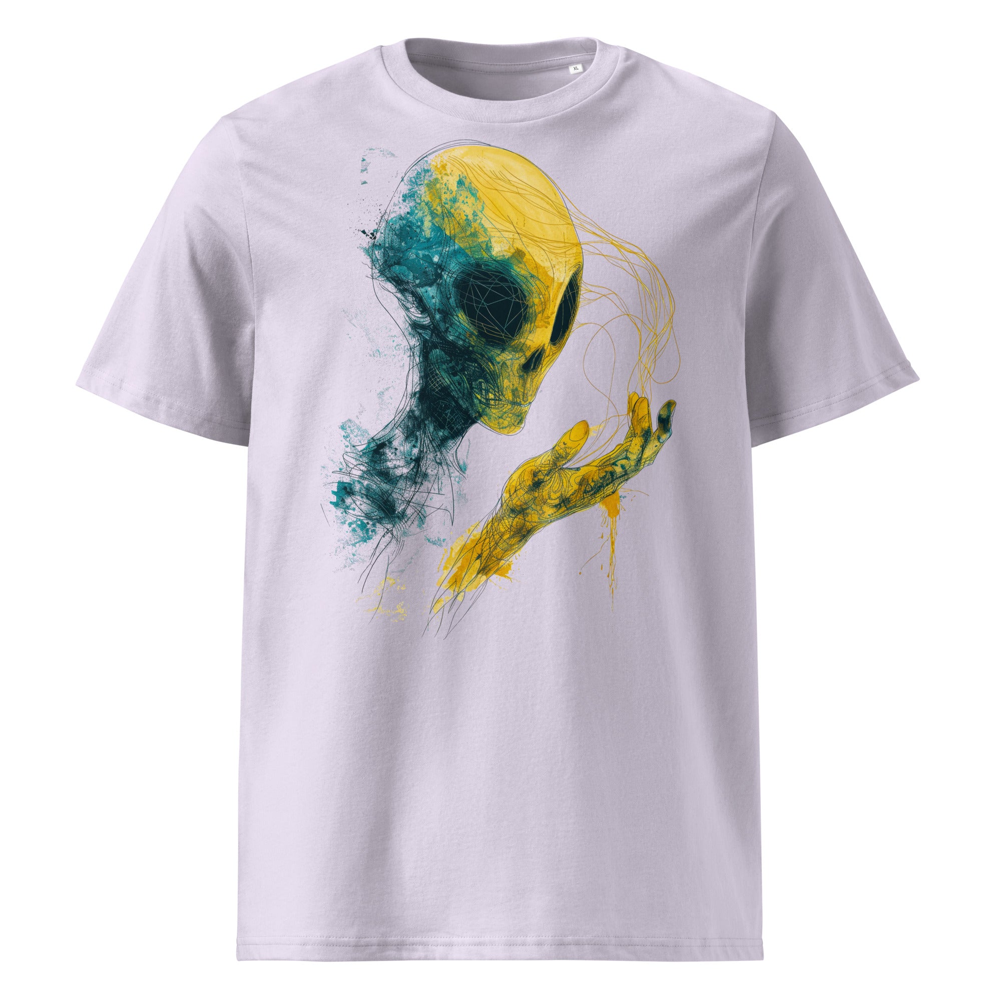 T-Shirt - Frontprint - Alien Head Yellow