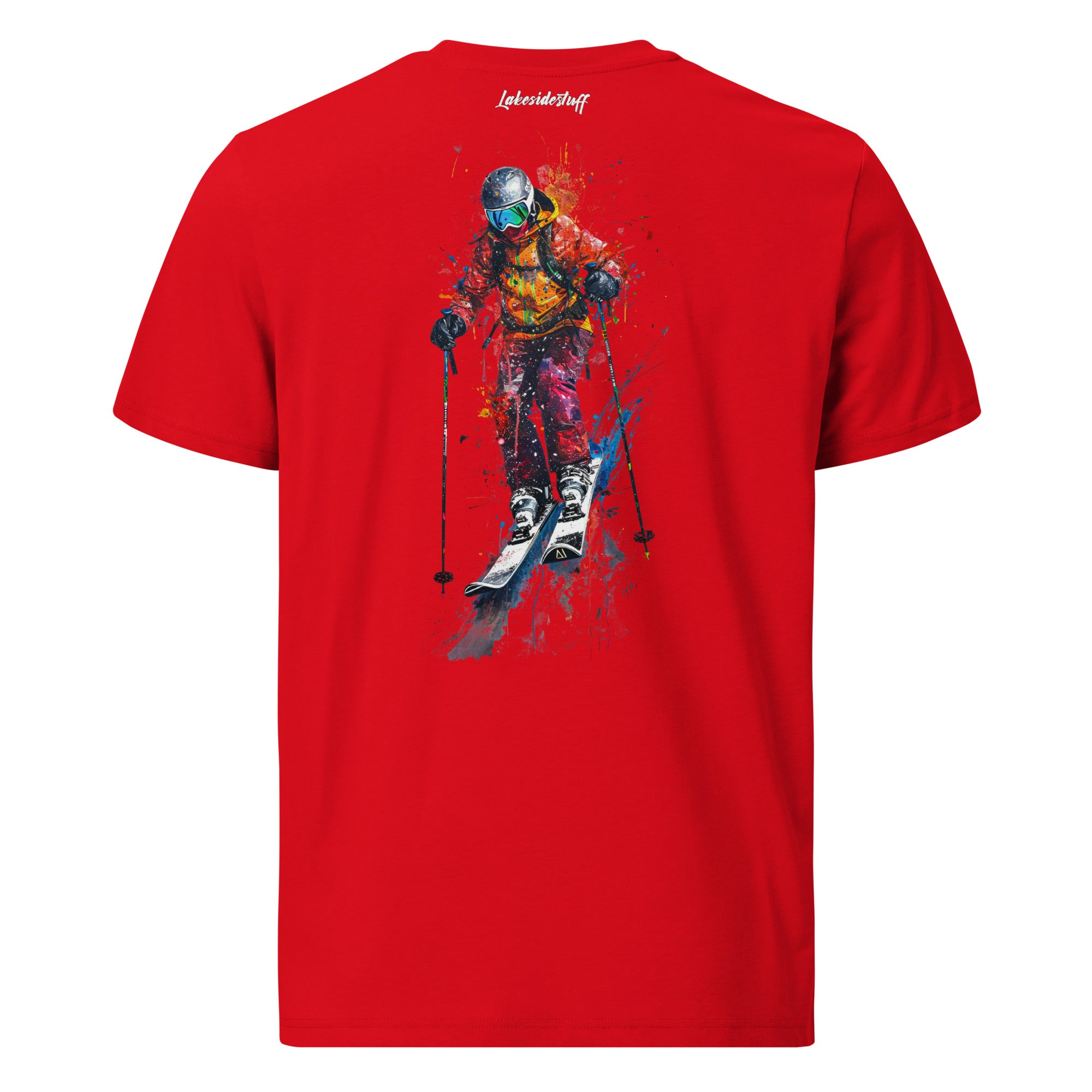 T-Shirt - Backprint - Ski downhill