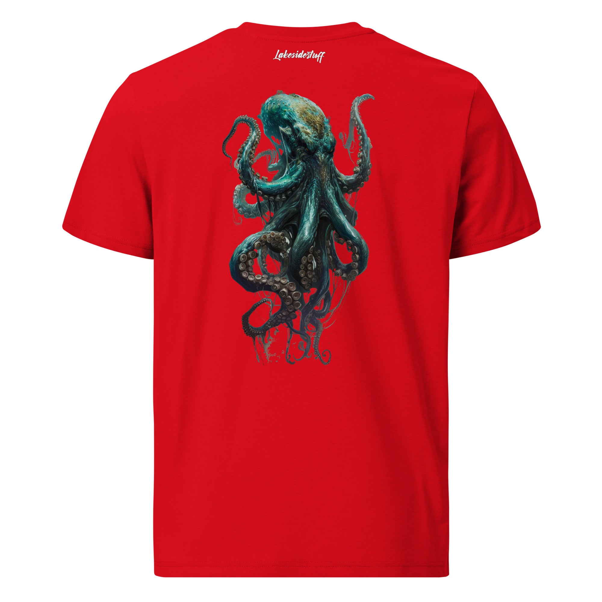 T-Shirt - Backprint - Blue Kraken