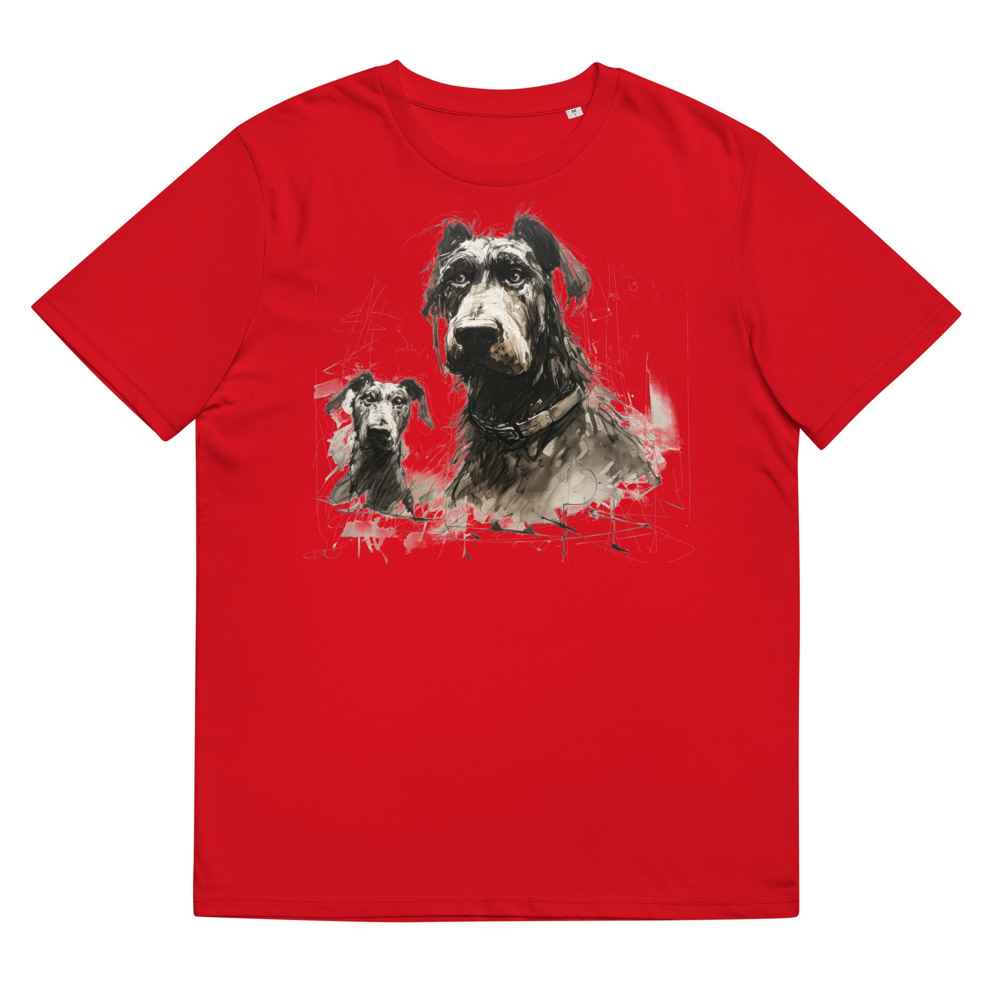 T-Shirt - Frontprint - Zwei Hunde - Scribble