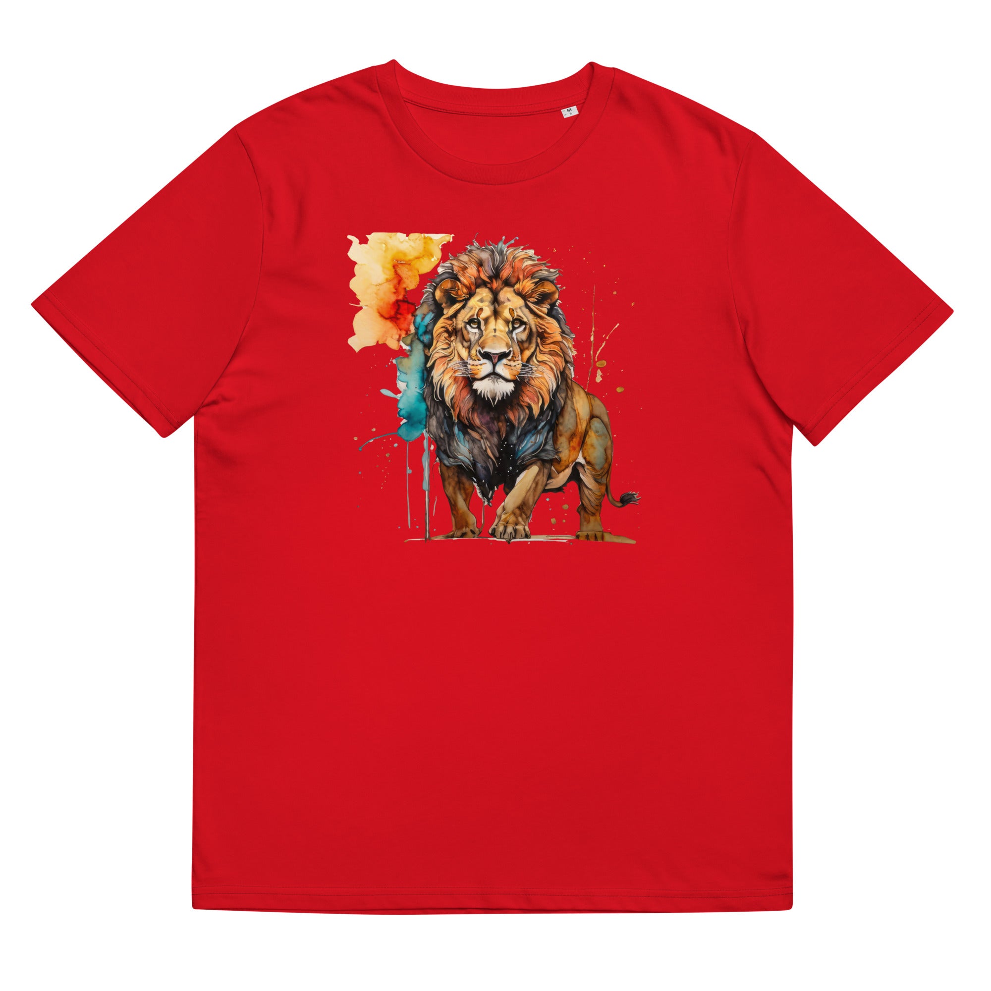 T-Shirt - Frontprint - Lion watercolor