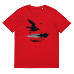 T-Shirt - Frontprint - Seagull and Harbour