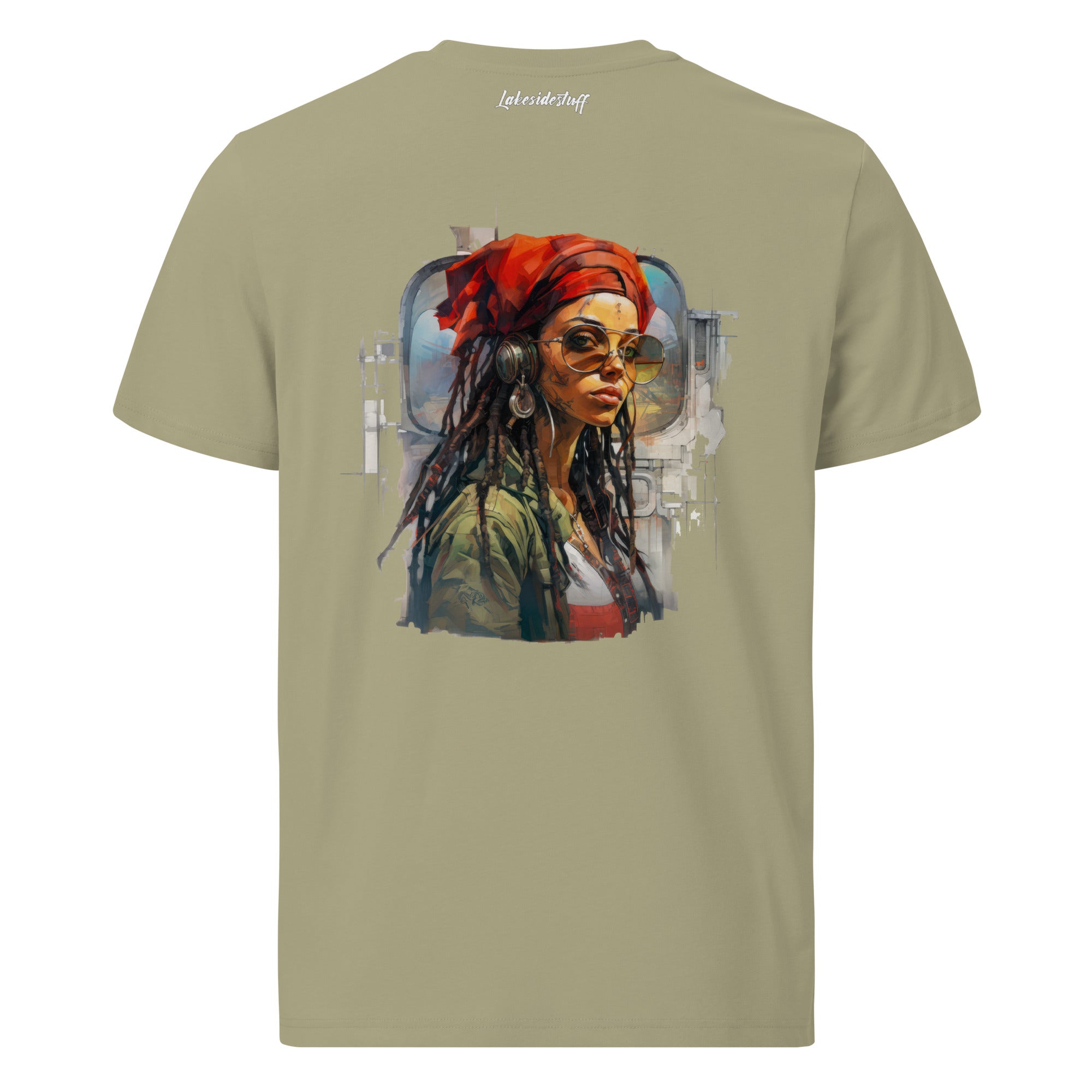 T-Shirt - Backprint - Lady with sunglasses