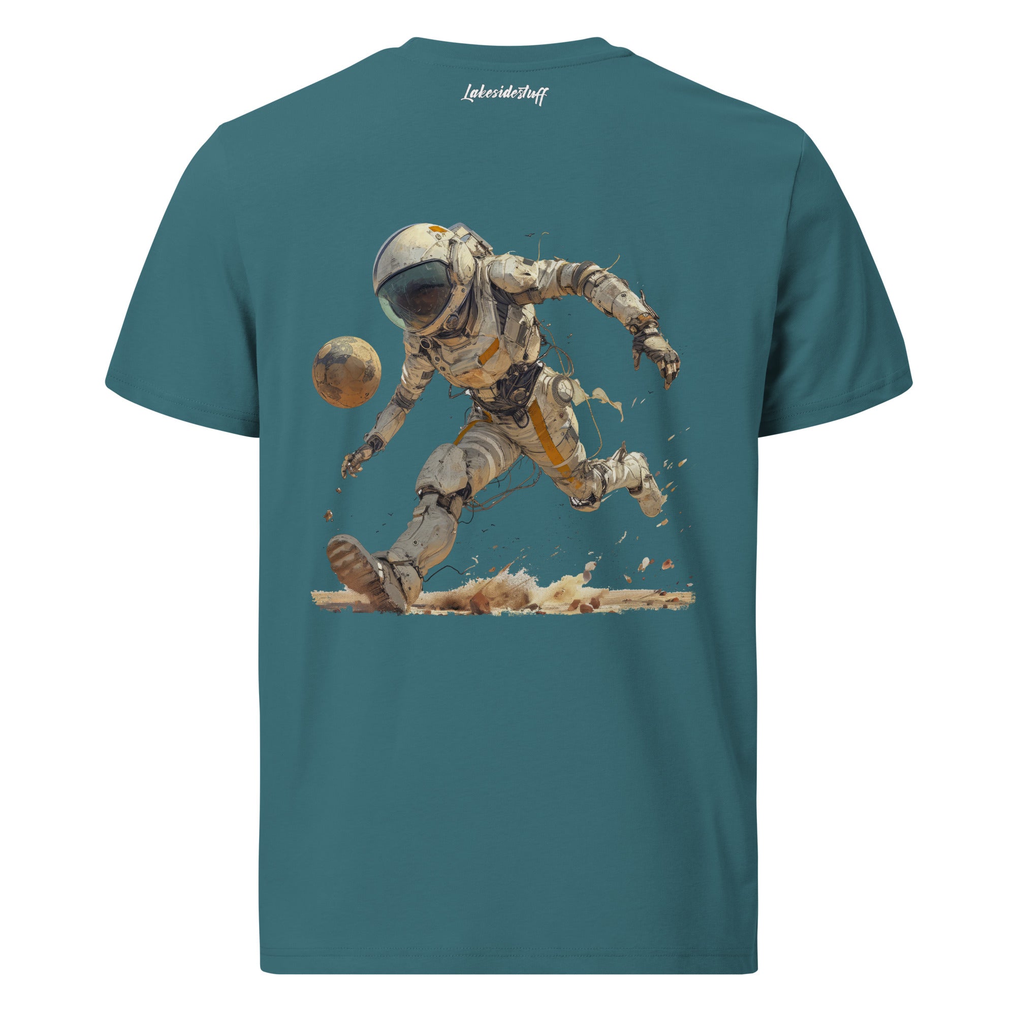 T-Shirt - Backprint - Football on the moon