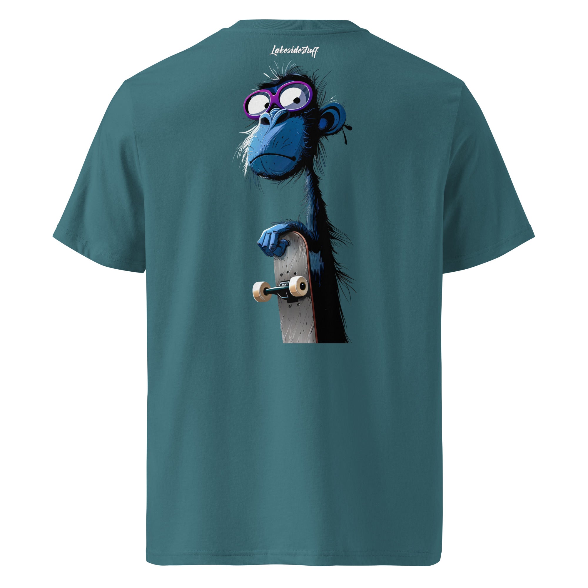 T-shirt - Backprint - Blue Monkey