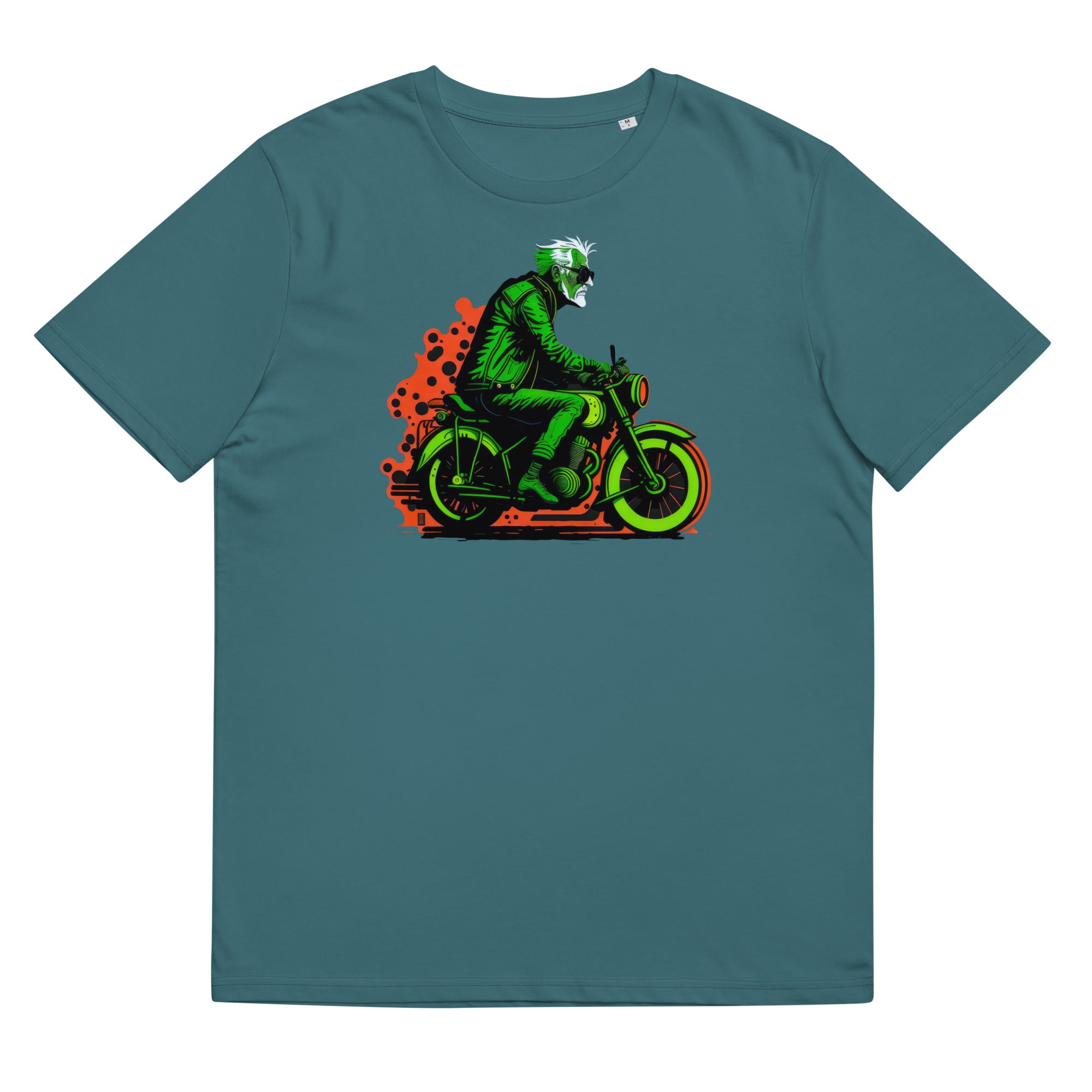 T-Shirt - Frontprint - Opa auf Motorrad