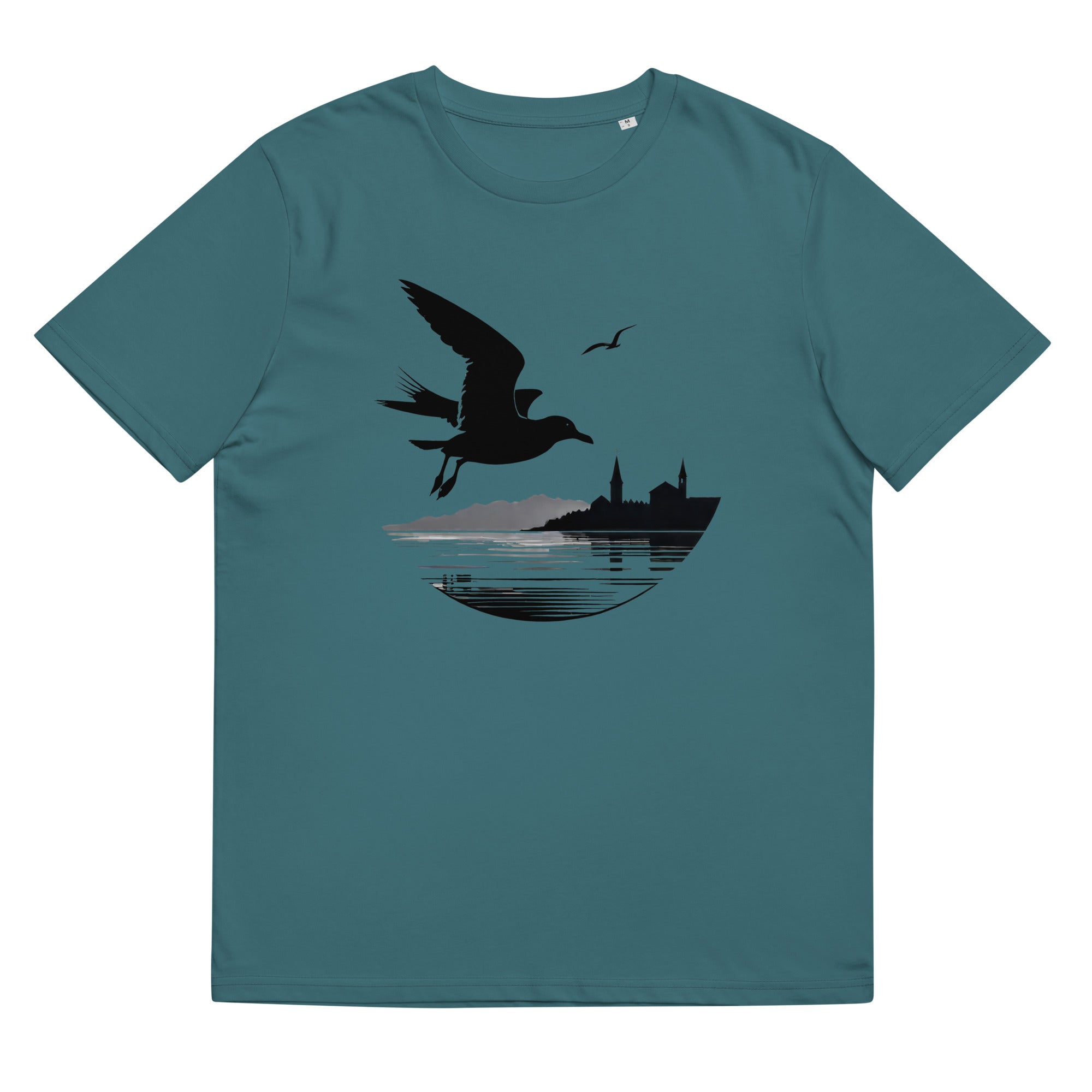 T-Shirt - Frontprint - Seagull and Harbour