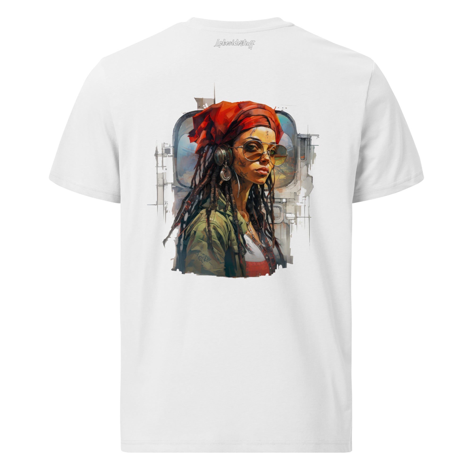 T-Shirt - Backprint - Lady with sunglasses