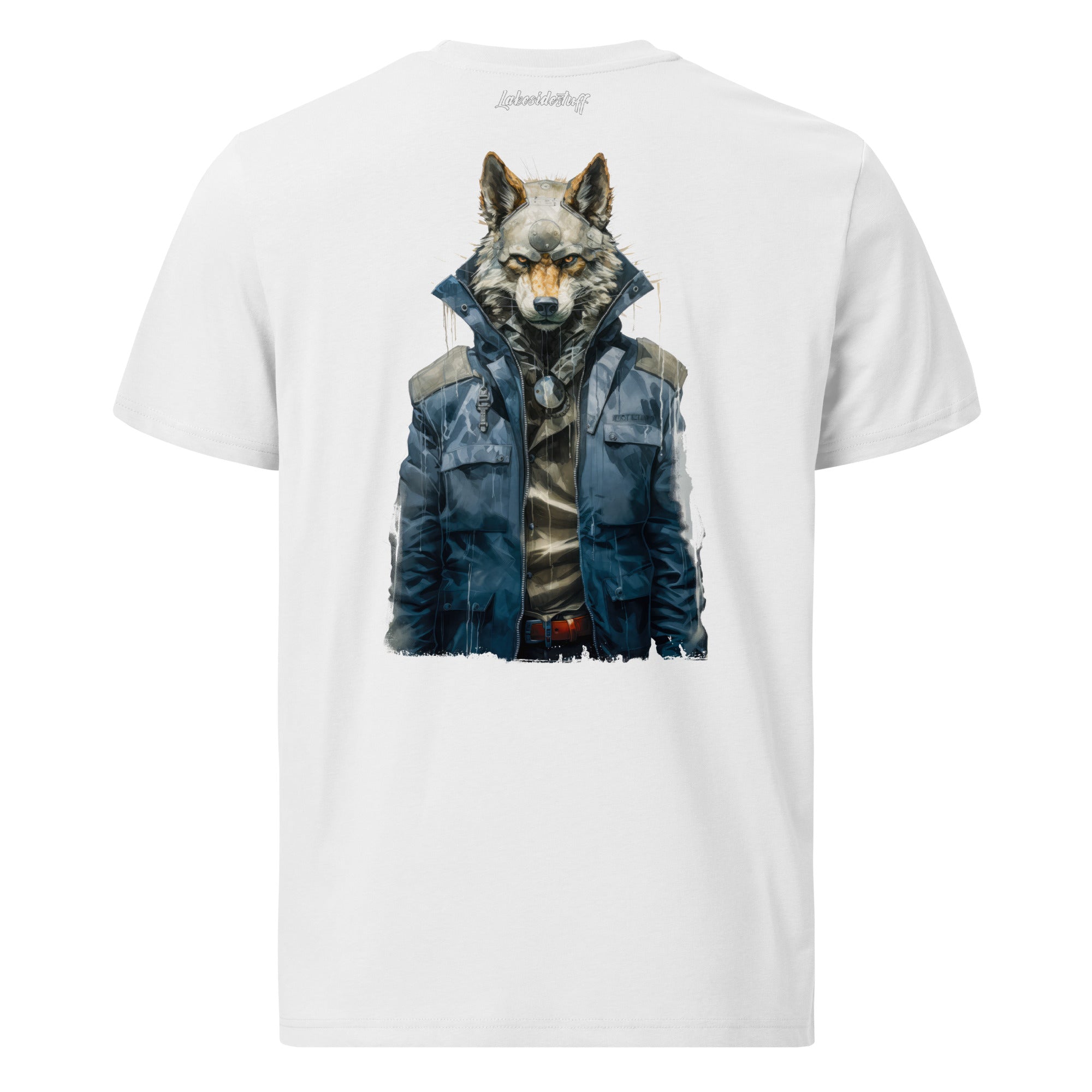 T-Shirt - Backprint - Wolf in jacket