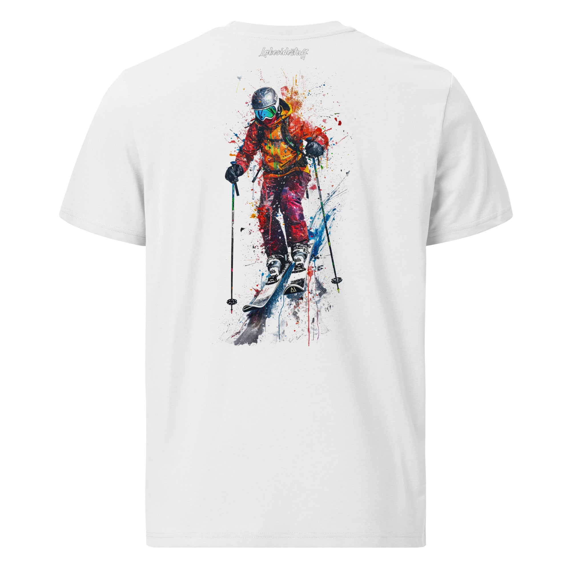 T-Shirt - Backprint - Ski downhill