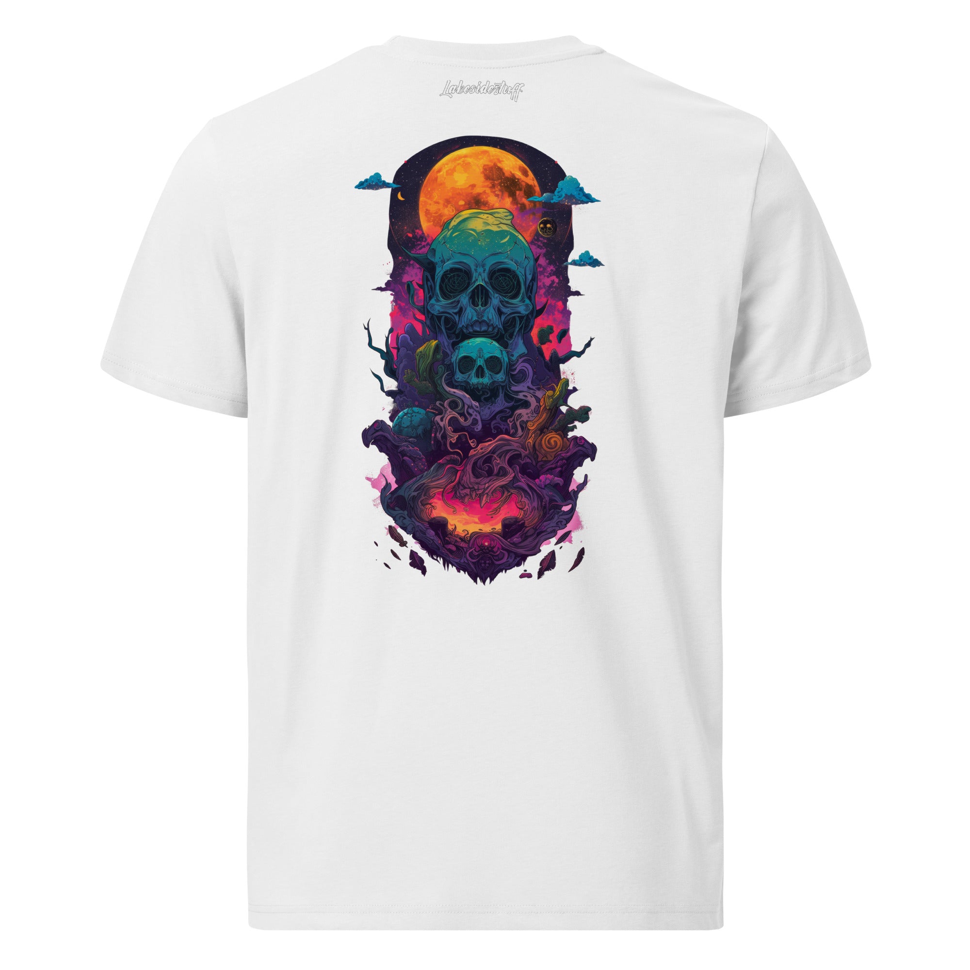 T-Shirt - Backprint - Psychodelic Skulls