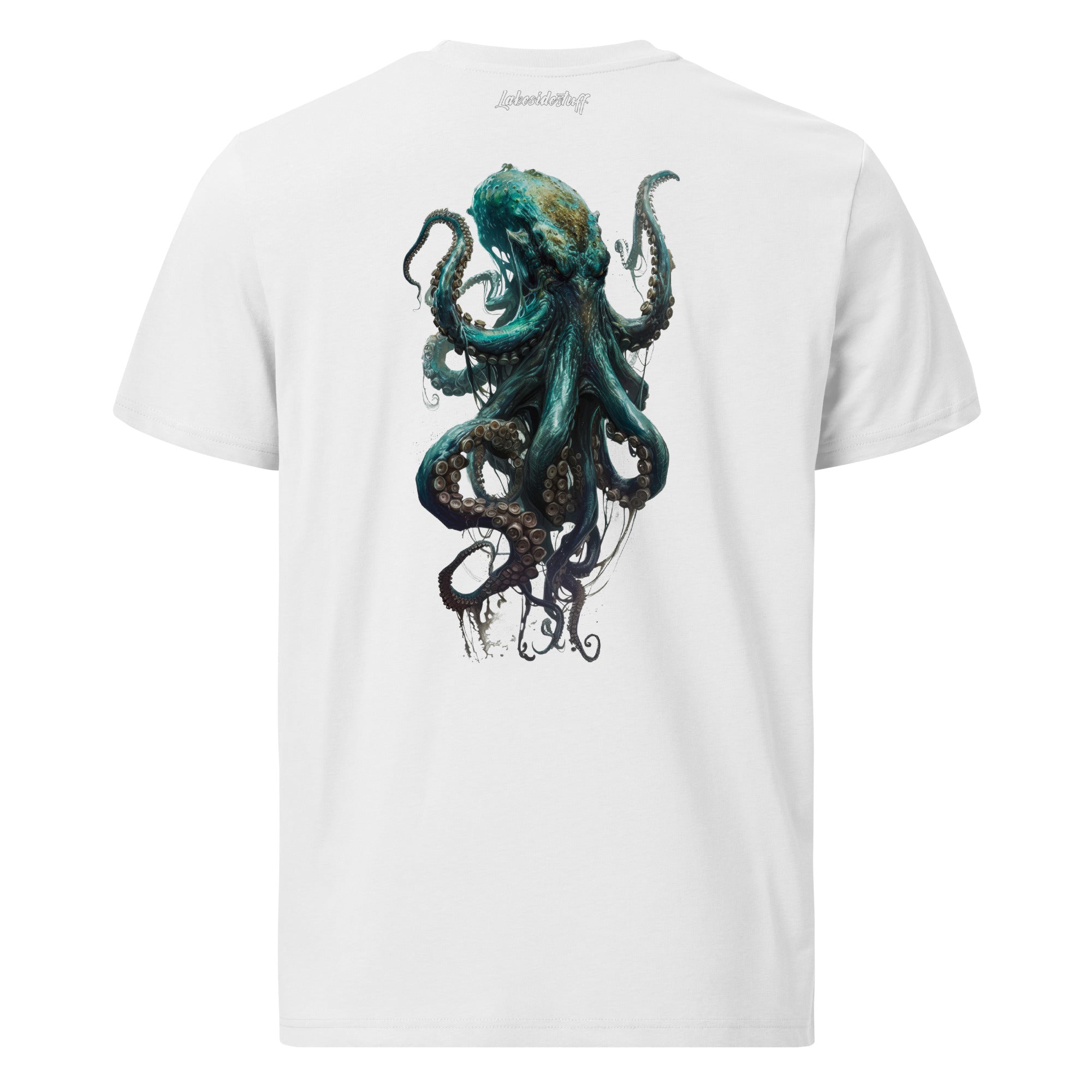 T-Shirt - Backprint - Blue Kraken