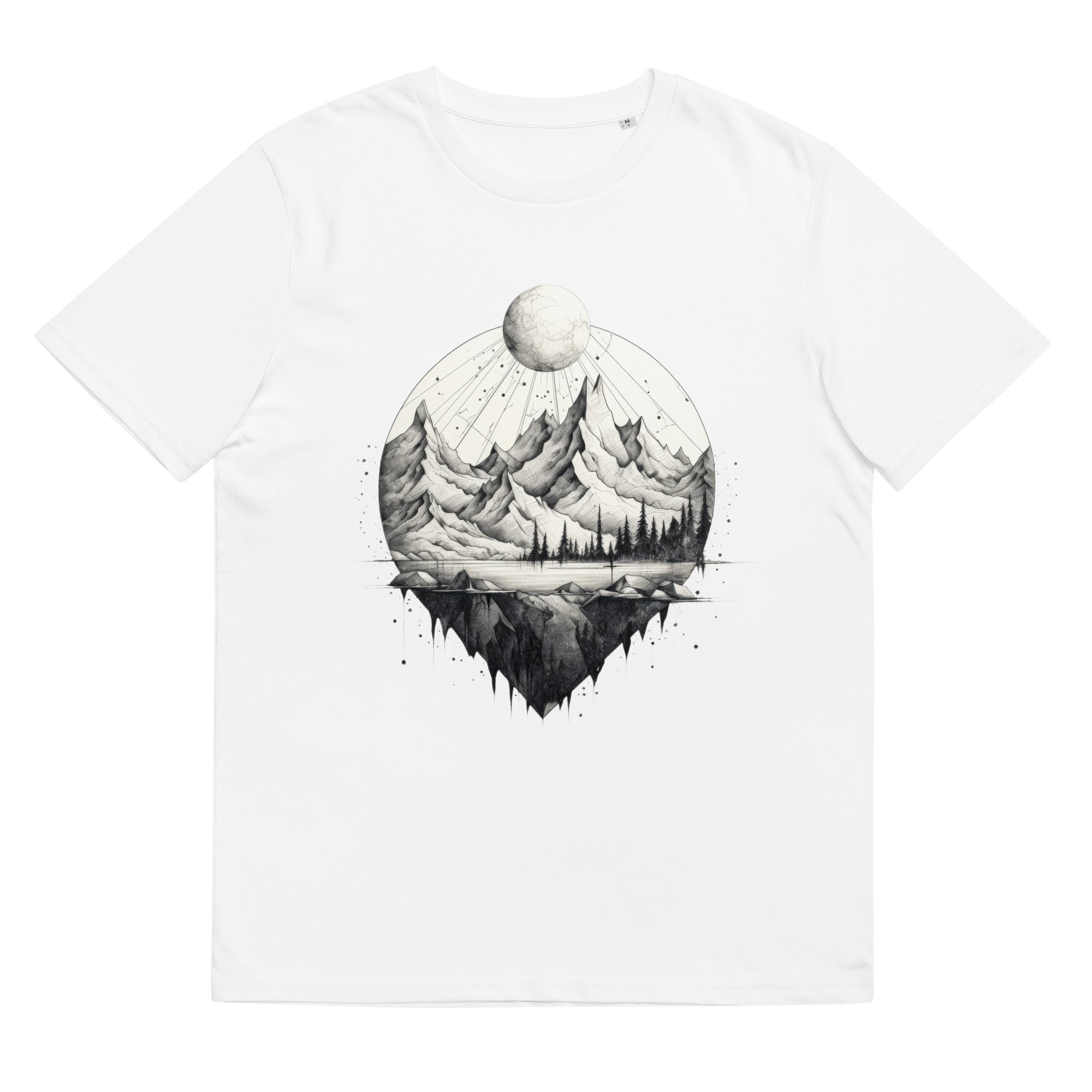 T-Shirt - Frontprint - Line Art Landschaft