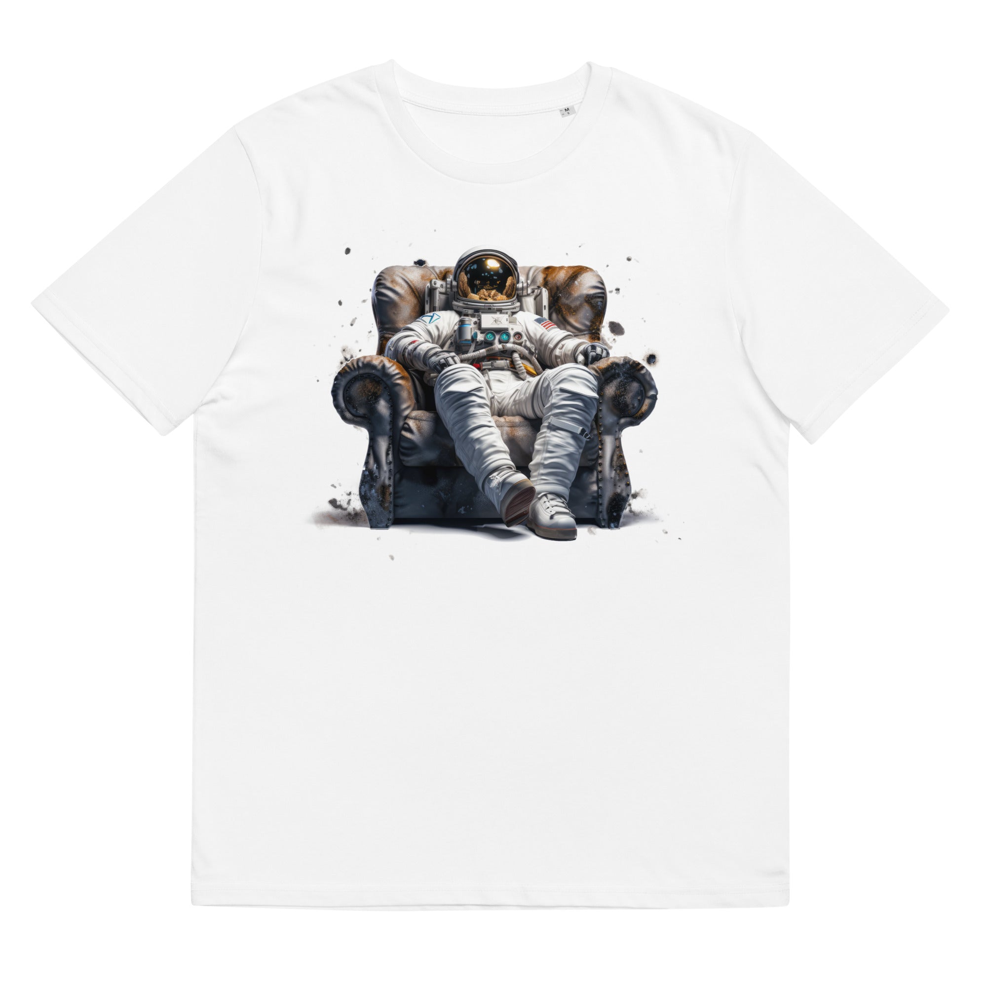 T-Shirt - Frontprint - Astronaut auf einem Sessel