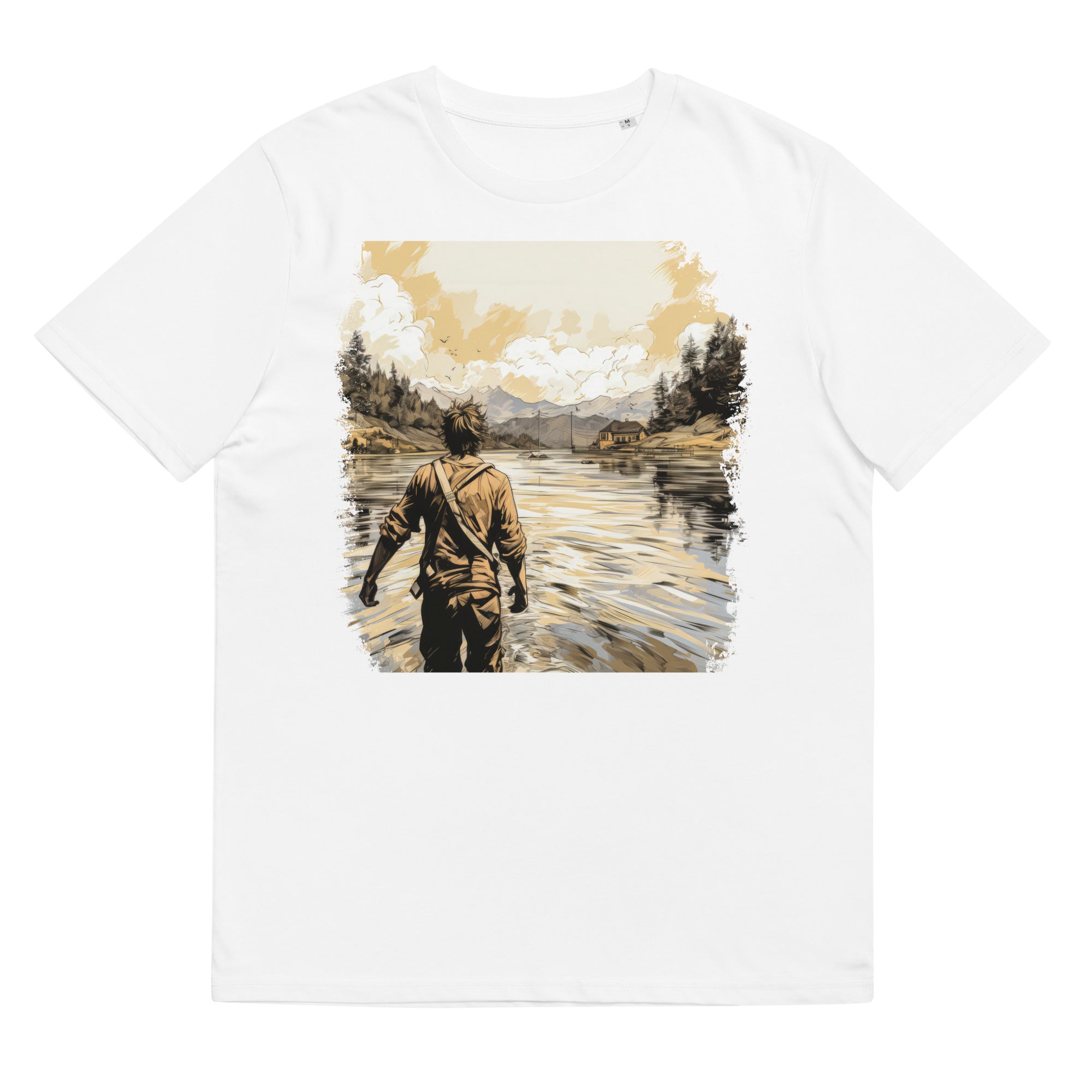 T-Shirt - Frontprint - Walking the river