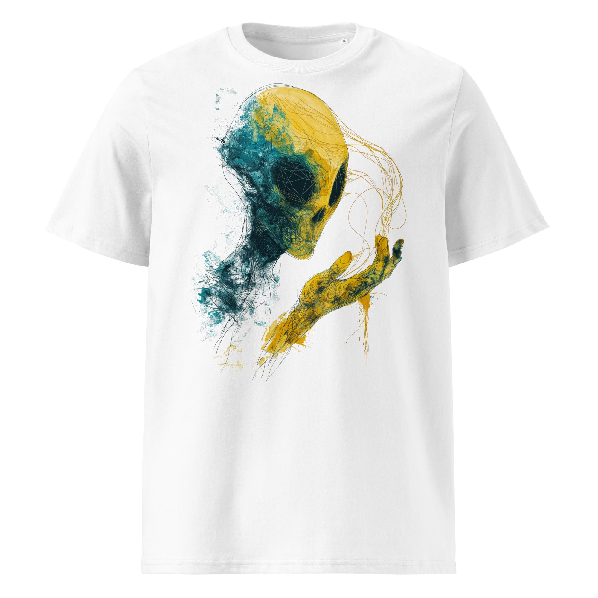 T-Shirt - Frontprint - Alien Head Yellow