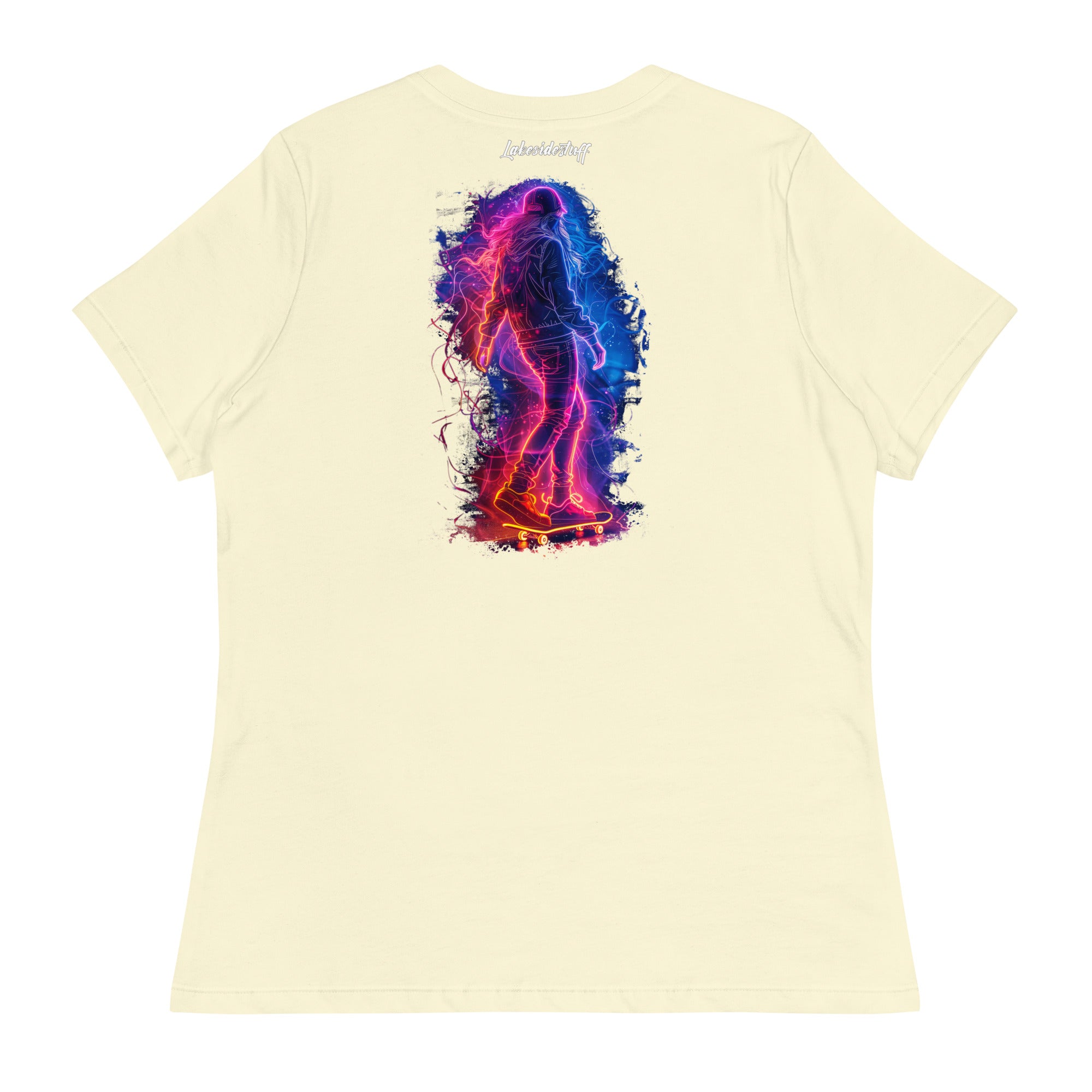 T-Shirt - Backprint - Skating neon light