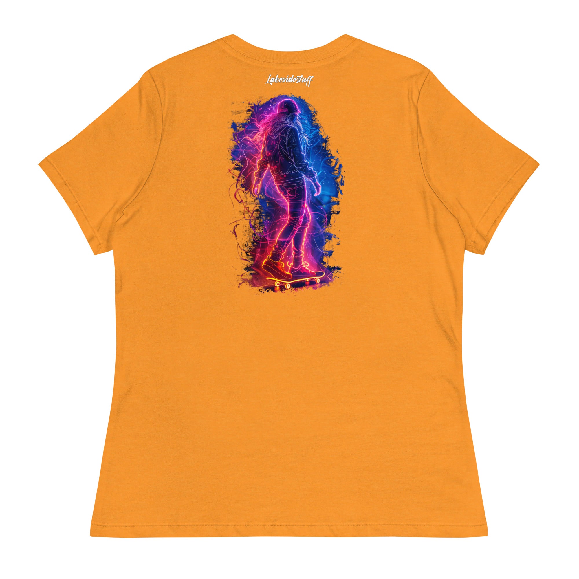 T-Shirt - Backprint - Skating neon light