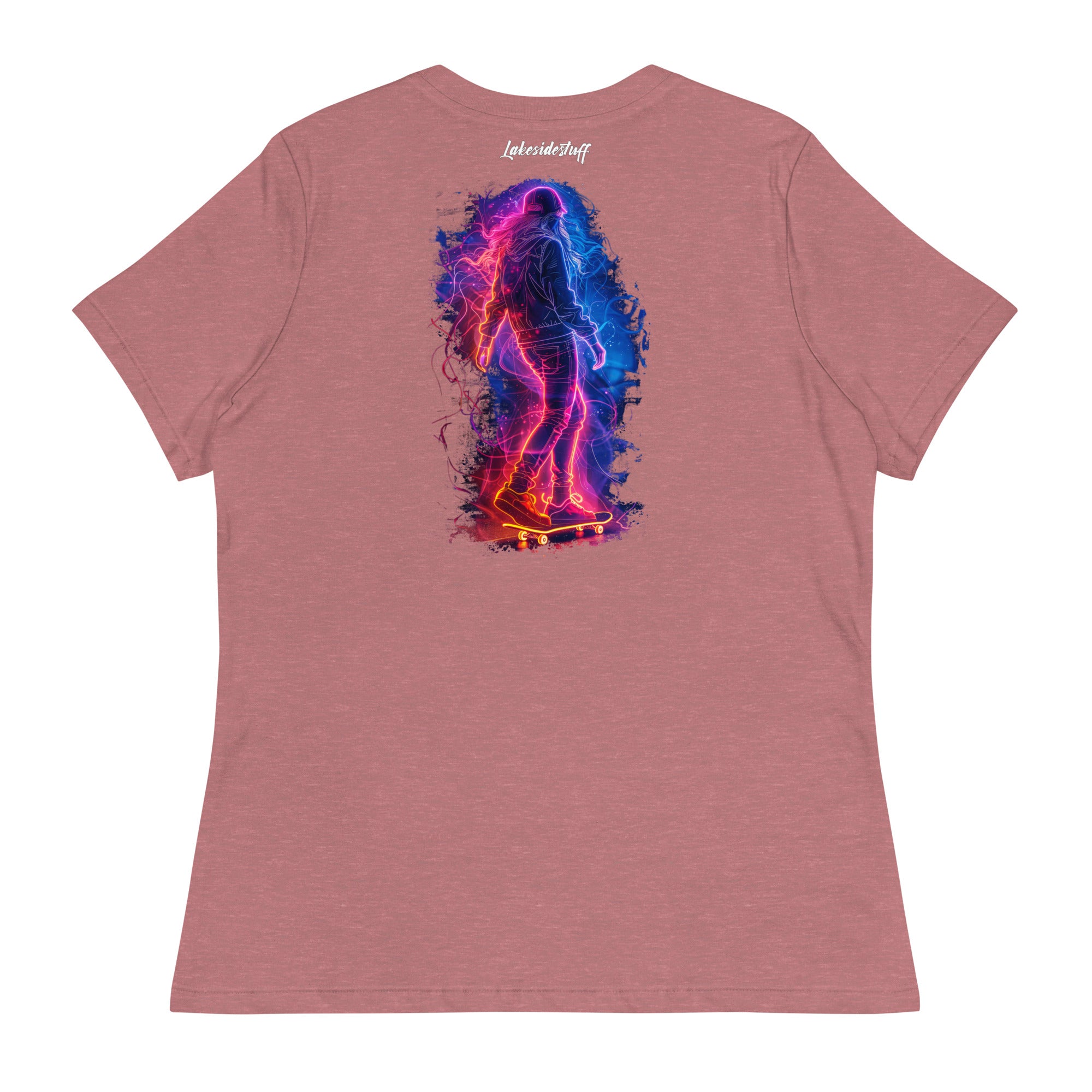 T-Shirt - Backprint - Skating neon light