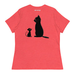 T-Shirt Damen - Backprint - Mouse and Cat