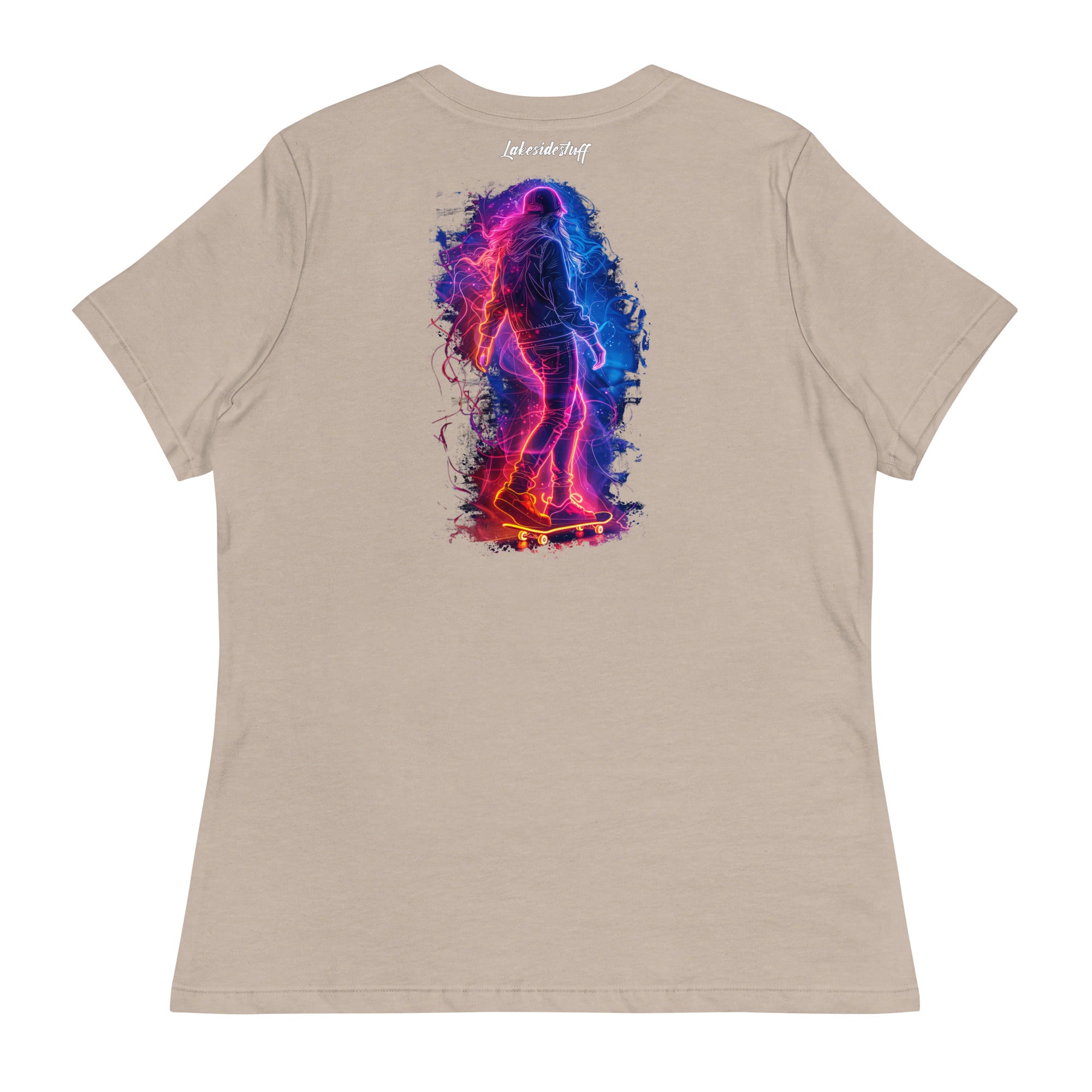 T-Shirt - Backprint - Skating neon light