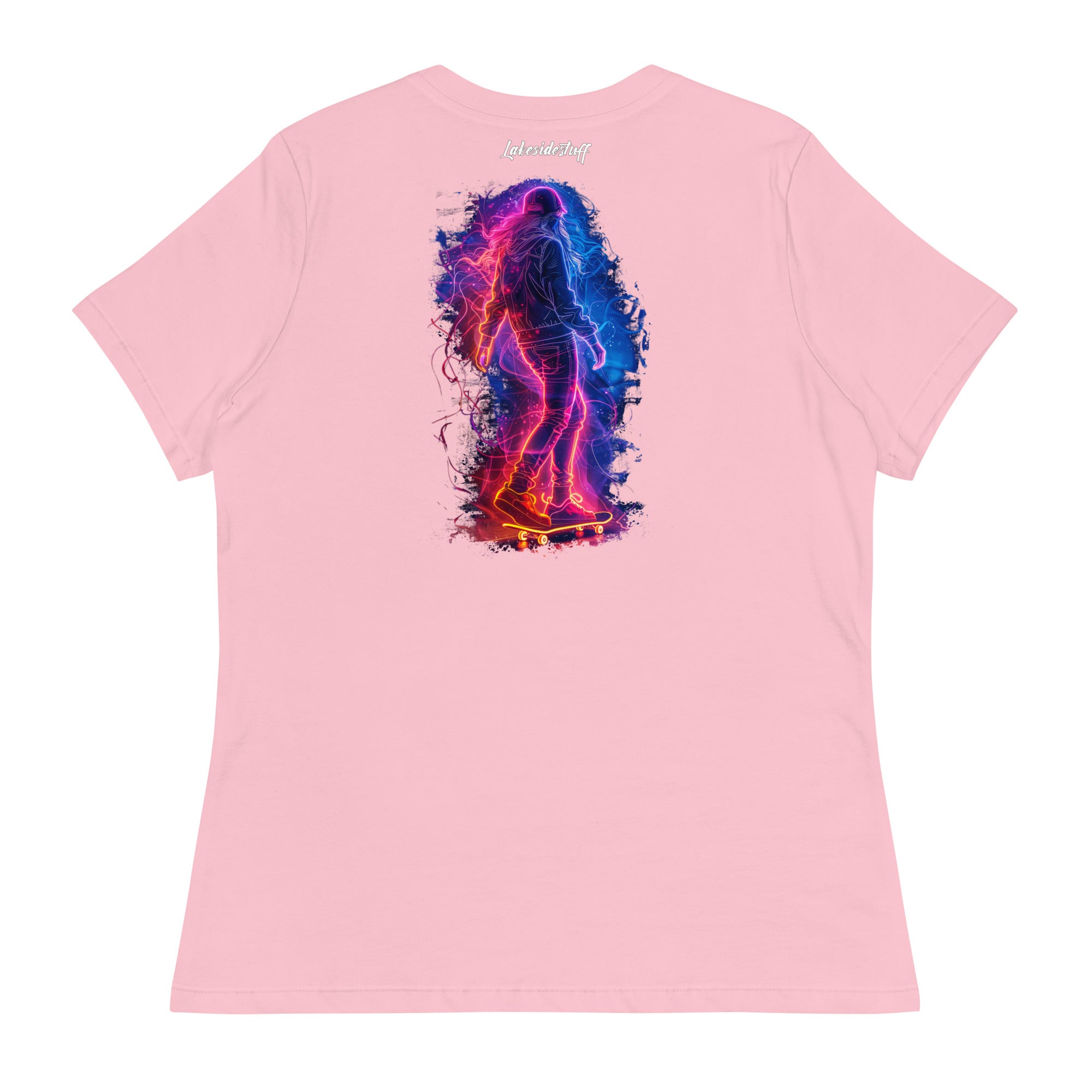 T-Shirt - Backprint - Skating neon light