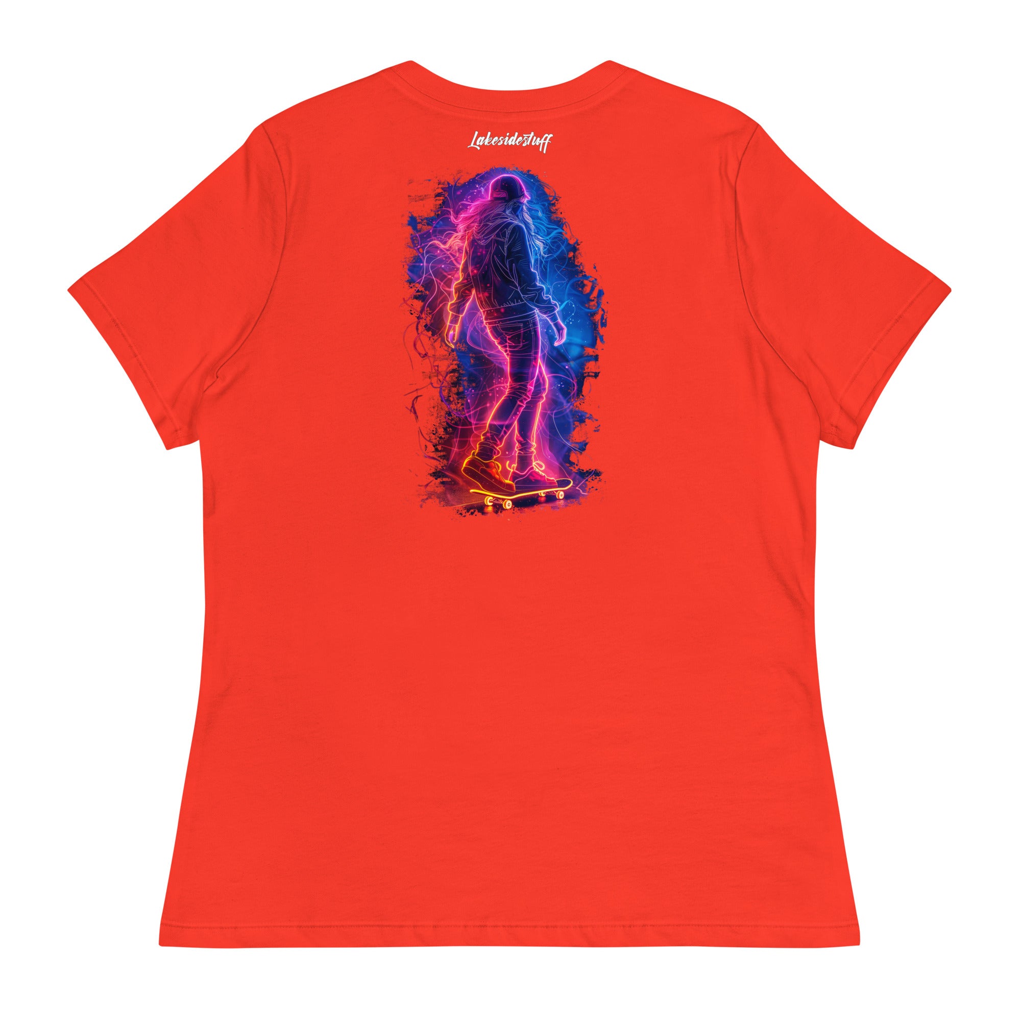 T-Shirt - Backprint - Skating neon light