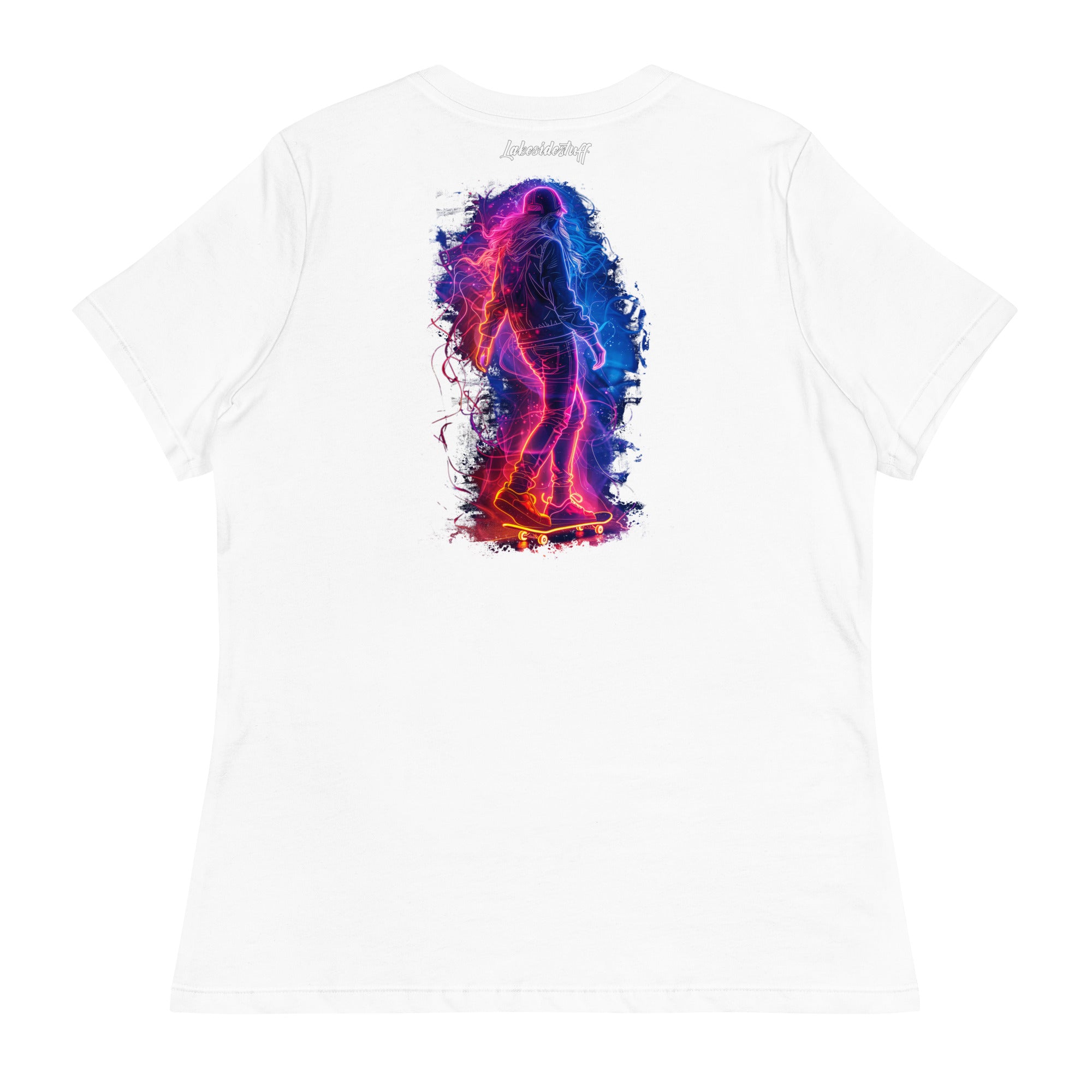 T-Shirt - Backprint - Skating neon light